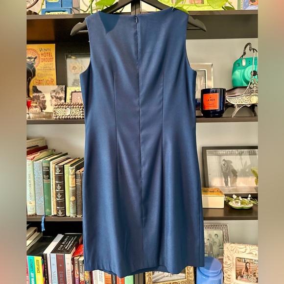 AB studio preppy vintage corpcore business core classic navy sheath dress sz 4 - Picture 3 of 13